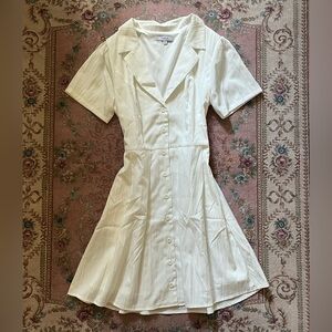 RIHOAS Cream Short Sleeve Dress